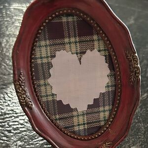 Handcrafted Primitive Framed Art “Heart”